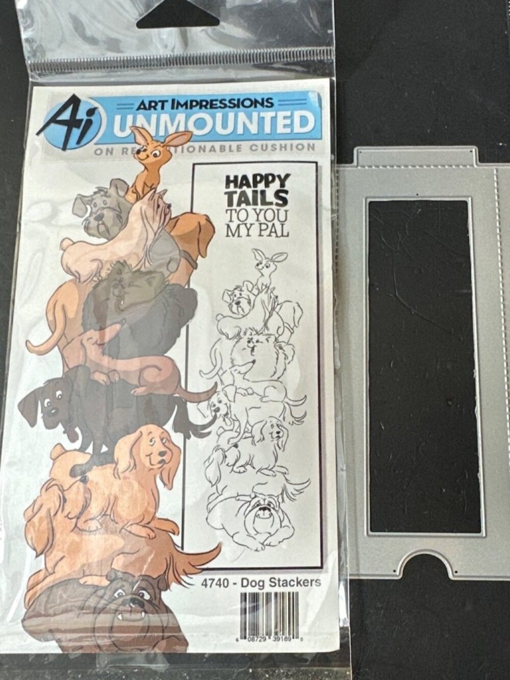 Art Impressions Dog Stackers Rubber Stamps and Die Set